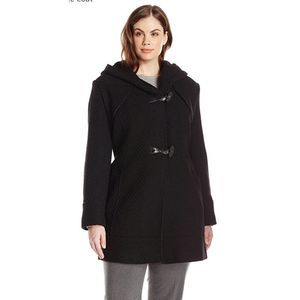 Jessica Simpson Braided Wool Duffle Toggle Coat Large